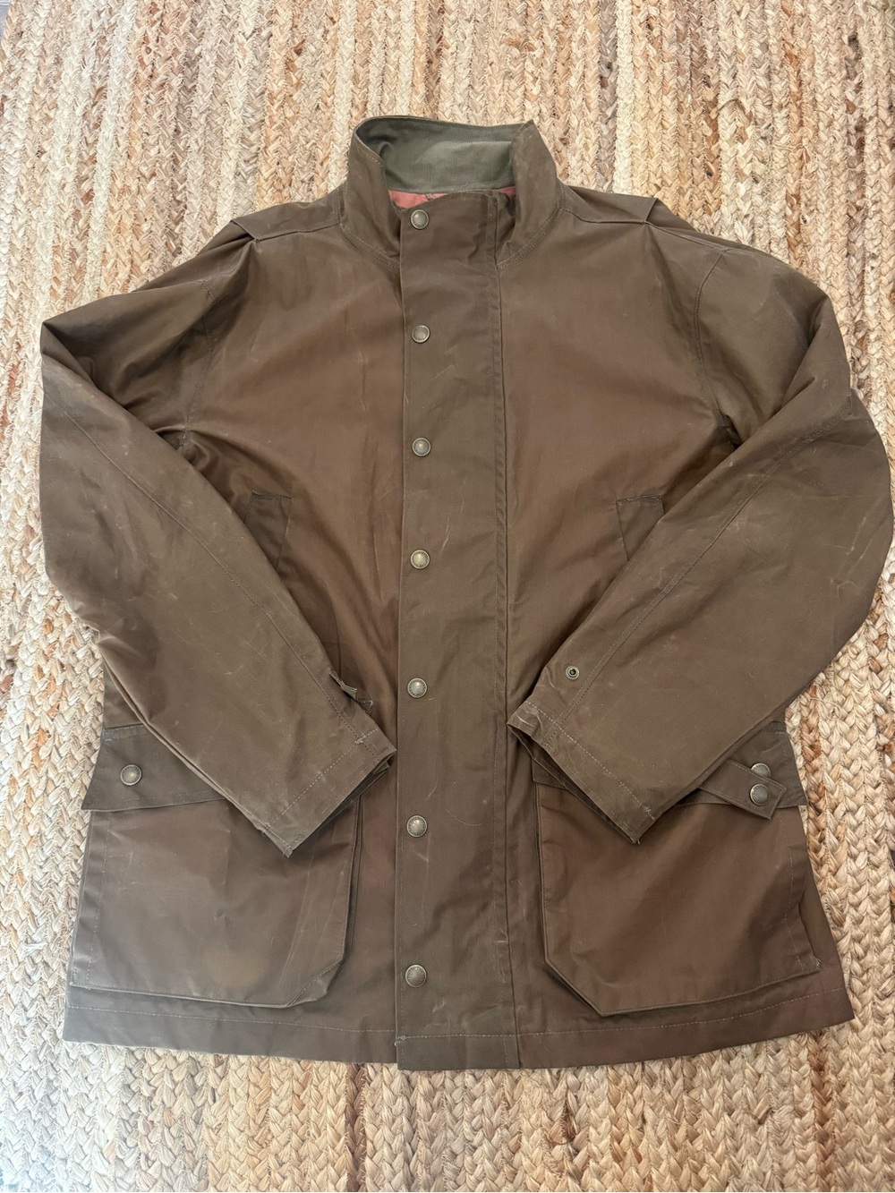 Classic Brown Military Field Jacket - Durable Outdoor Shell